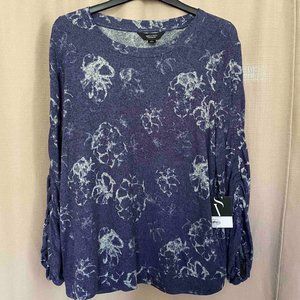 Womens Vera Wang NWT Blue Knit Top Size M